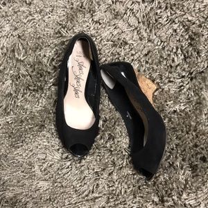 Marks & spencer black wedge heels